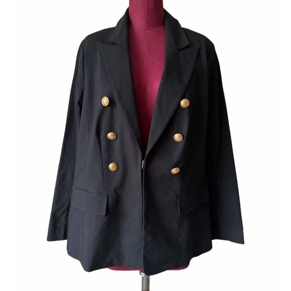 Lane Bryant Blazer New Career Preppy Black 16